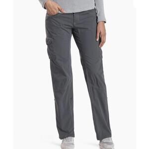 Kuhl Womens 10 REG Splash Roll-Up Pants Shadow Gray Cargo Pants Hiking Outdoor
